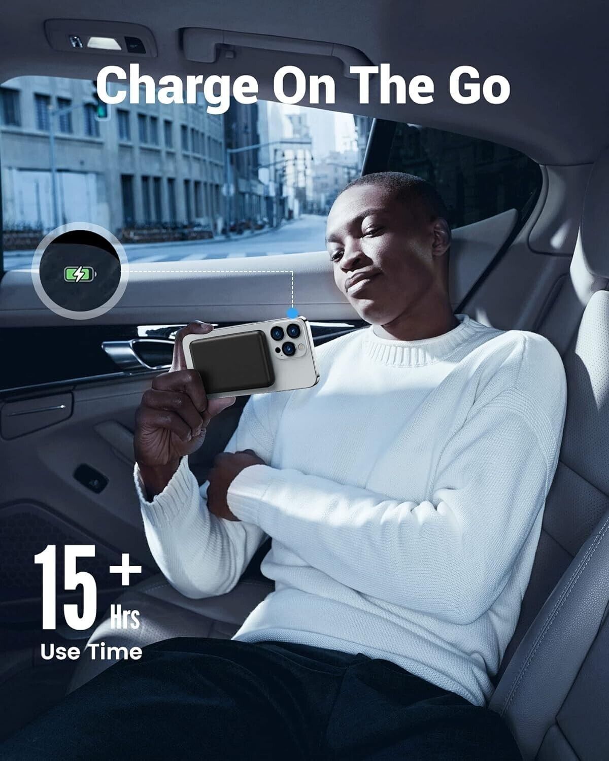Power Bank 10000mAh, Yiisonger Caricabatterie Portatile Magnetico Wireless
