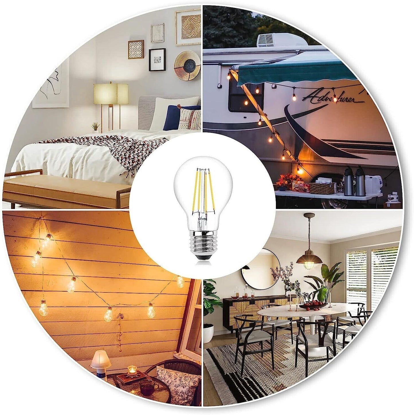 Lampadina a LED Klarlight E27, lampada a LED da 8 W, a incandescenza 6 Pcs