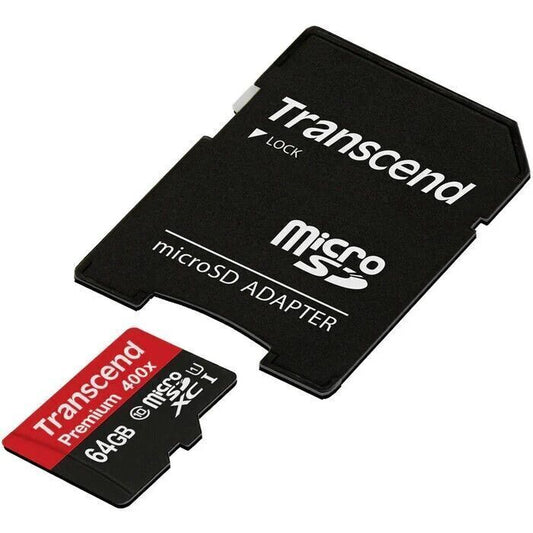 Transcend Scheda di Memoria MicroSDXC da 64 GB con Adattatore, Classe 10 U1