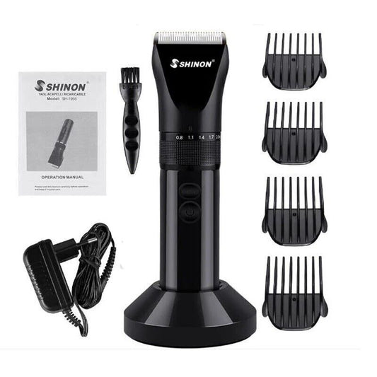 Tagliacapelli Uomo Professionale ricaricabile, Shinon  Motore Potente, Lunghezza