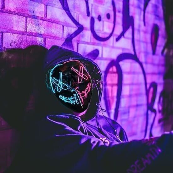 Maschera Led Halloween Maschera Maschera The Purge Maschera di Halloween