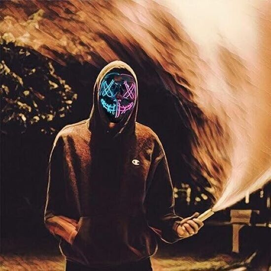 Maschera Led Halloween Maschera Maschera The Purge Maschera di Halloween