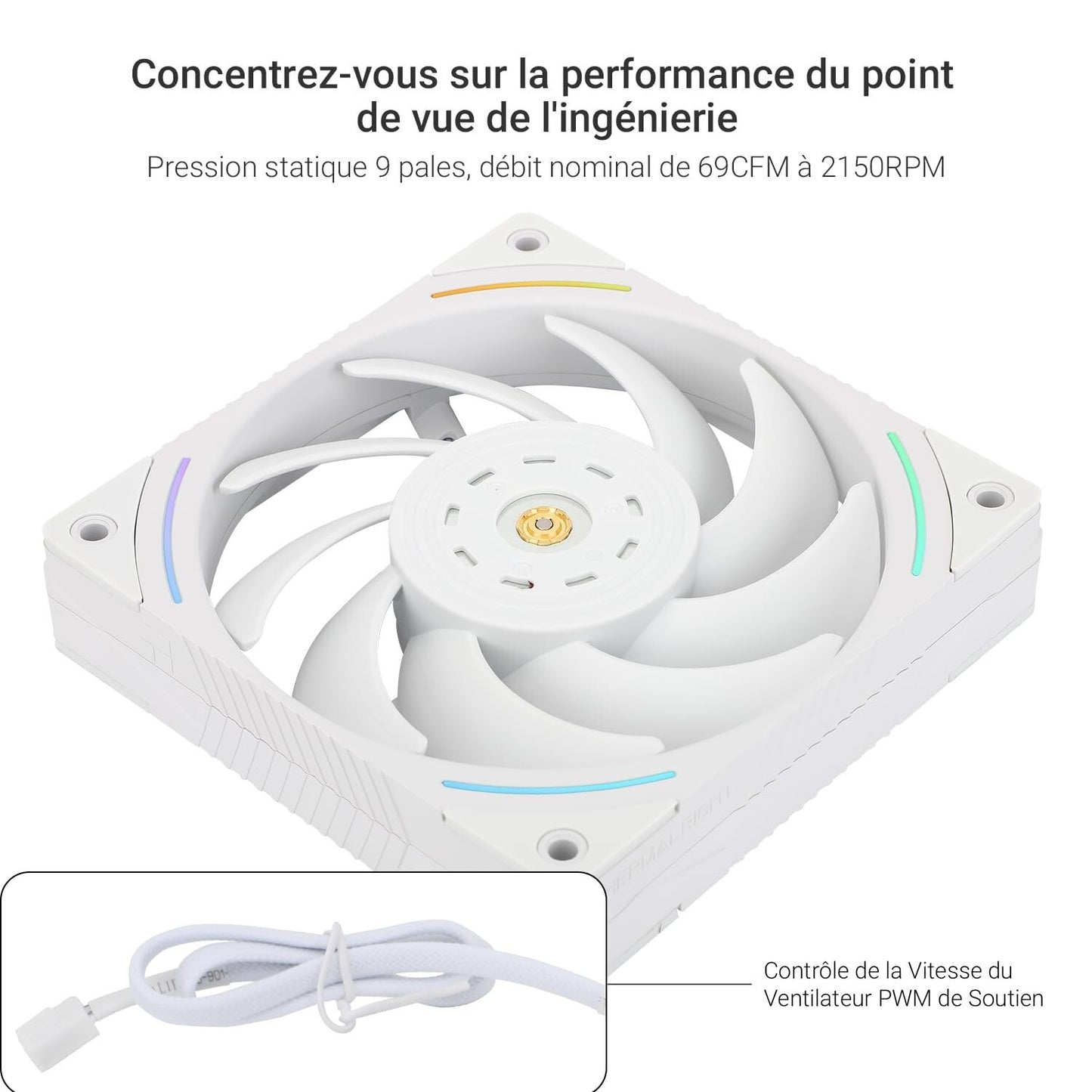 Thermalright TL-K12W - Ventola di raffreddamento per CPU da 120 mm ventola