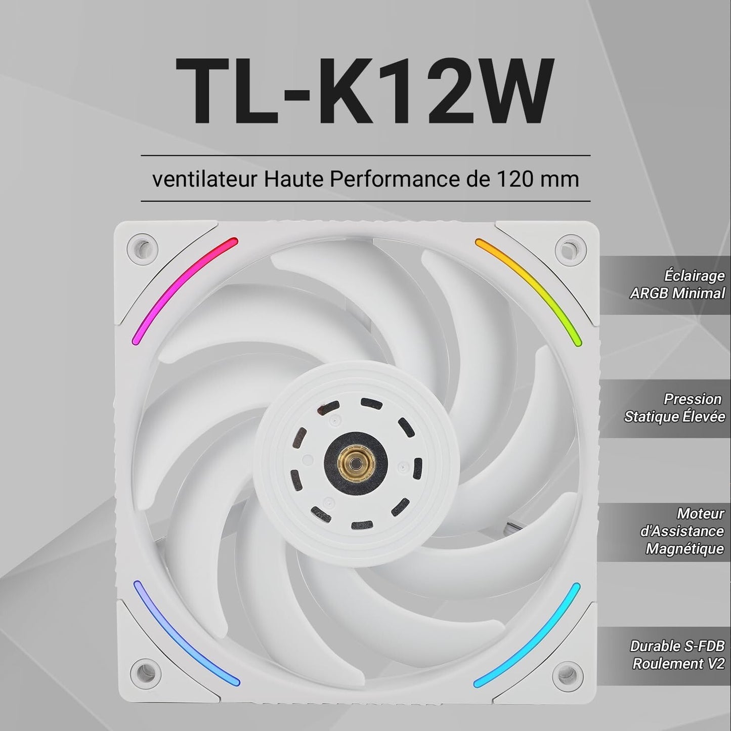 Thermalright TL-K12W - Ventola di raffreddamento per CPU da 120 mm ventola
