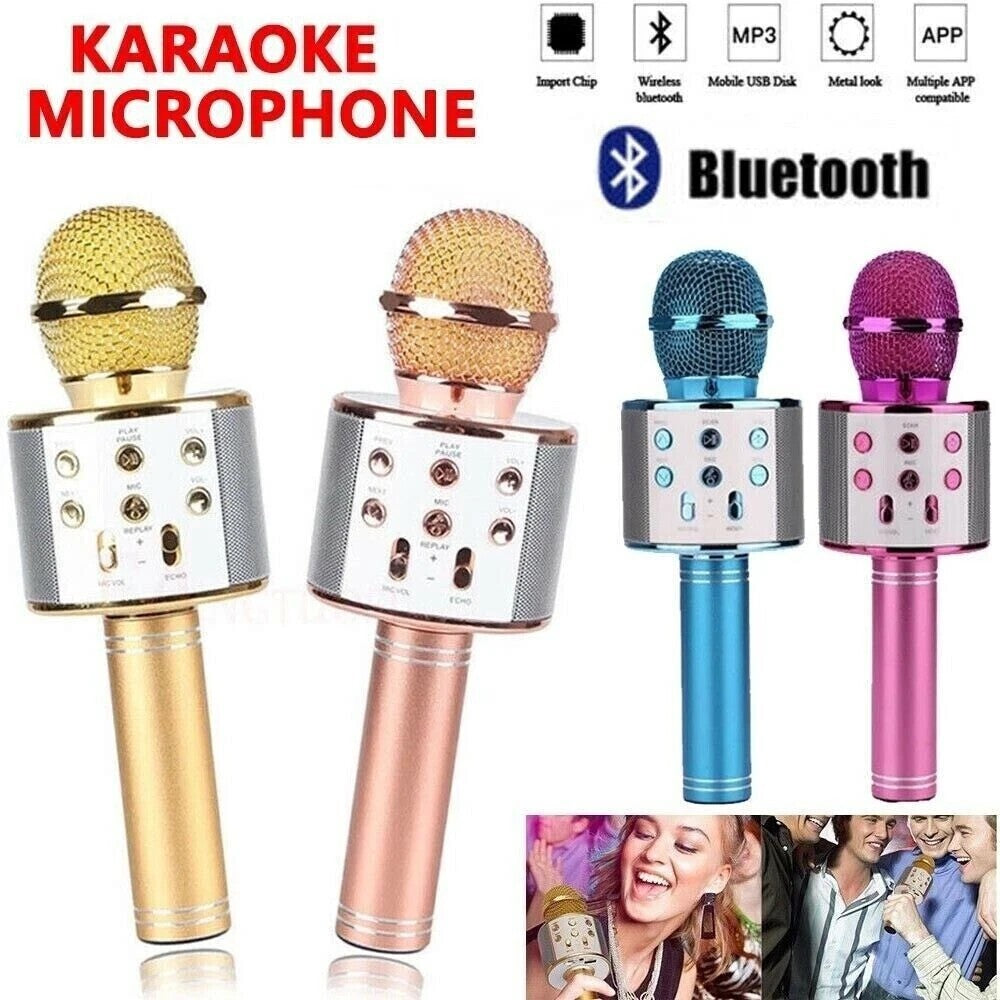 Microfono Wireless per Karaoke Altoparlante Cassa Integrata Bluetooth Portatile