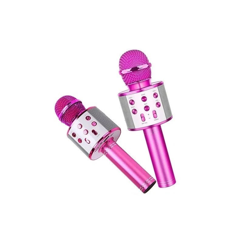 Microfono Wireless pink WS-858 Altoparlante Cassa Integrata Bluetooth Portatile