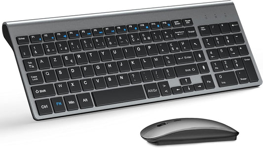 Tastiera e mouse senza fili ultra sottile azerty  2.4G Silent Compact Tastiera