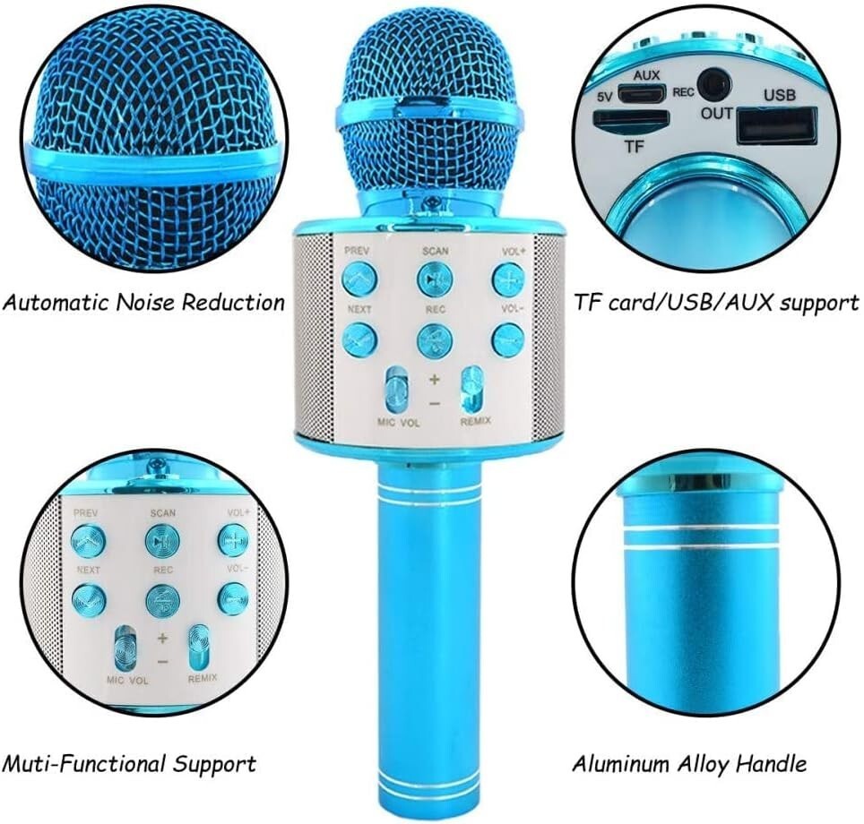 Microfono Karaoke Bluetooth Wireless per Bambini
