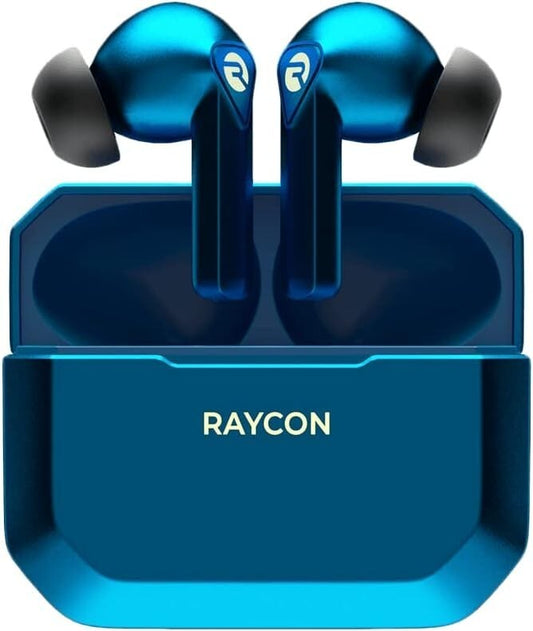Raycon The Gaming Earbuds Bluetooth 5.0 Low Latency TWS Mic Cyber Blue RBE765