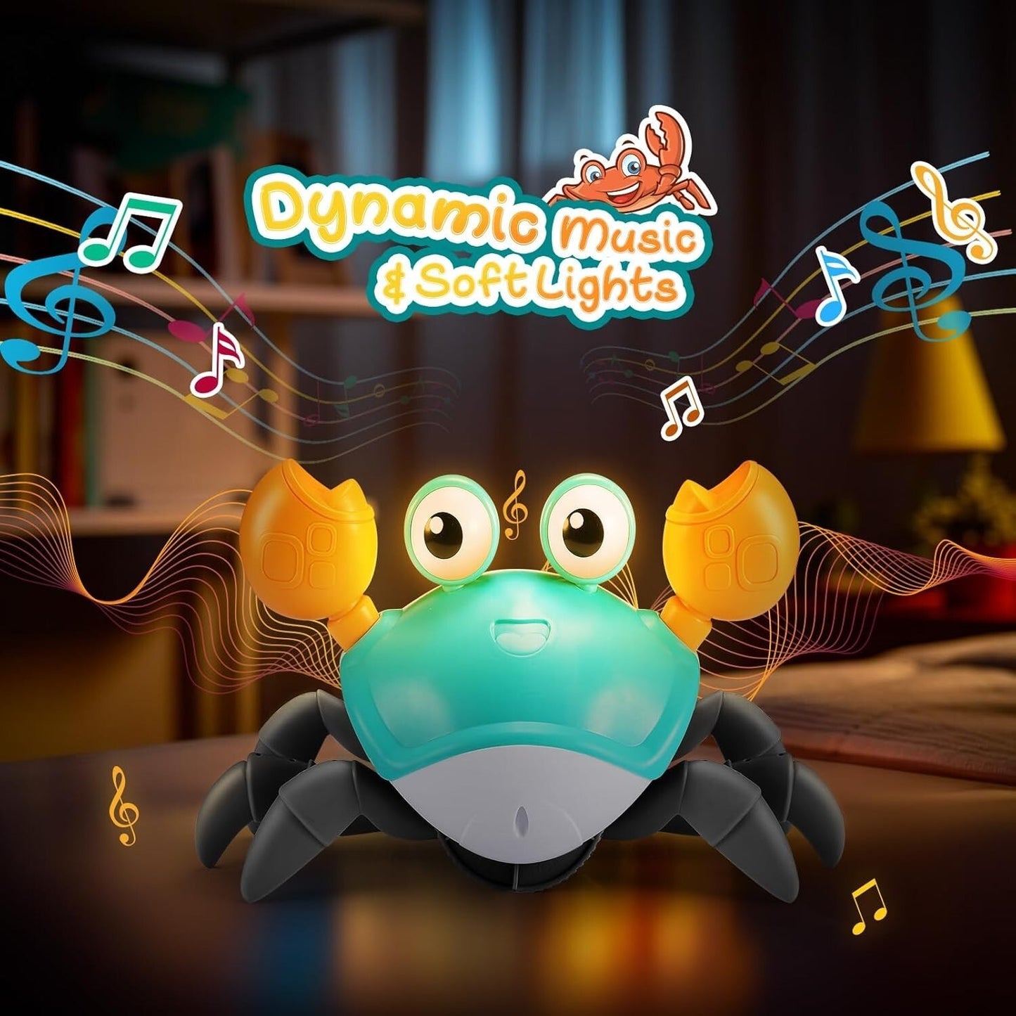 Toyzey Granchio Che Cammina, Giocattoli Bambini 1 Anno Neonato 3-6-9 Mesi