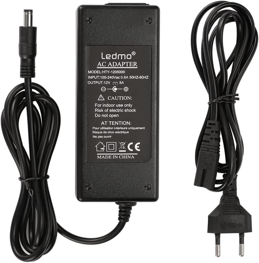 Alimentatore LEDMO 2 Pezzi 12V 5A Trasformatore 60W, Alimentatore 12v 5a Per Spi