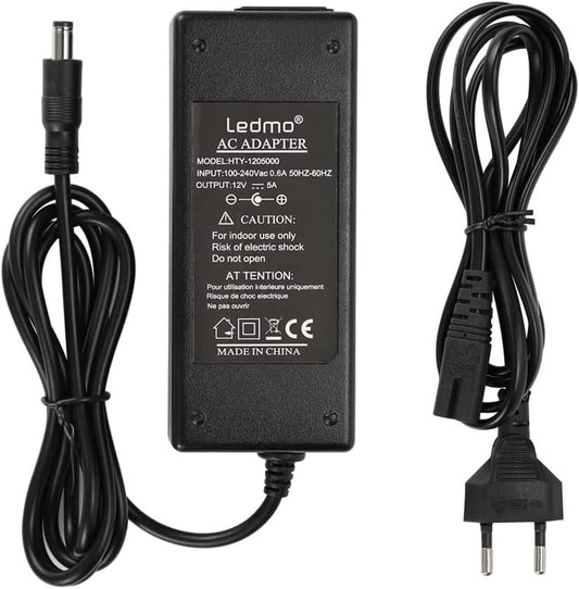 Alimentatore LEDMO 2 Pezzi 12V 5A Trasformatore 60W, Alimentatore 12v 5a Per Spi