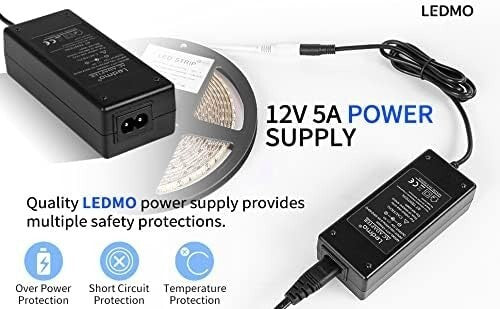 Alimentatore LEDMO 2 Pezzi 12V 5A Trasformatore 60W, Alimentatore 12v 5a Per Spi