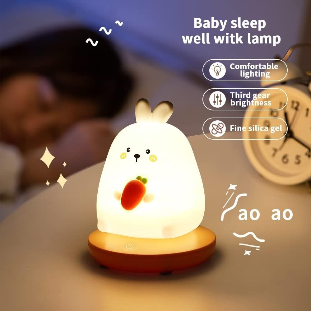 Luce Notturna Bambini Silicone USB Ricaricabile Regolabile Per Cameretta Bambini