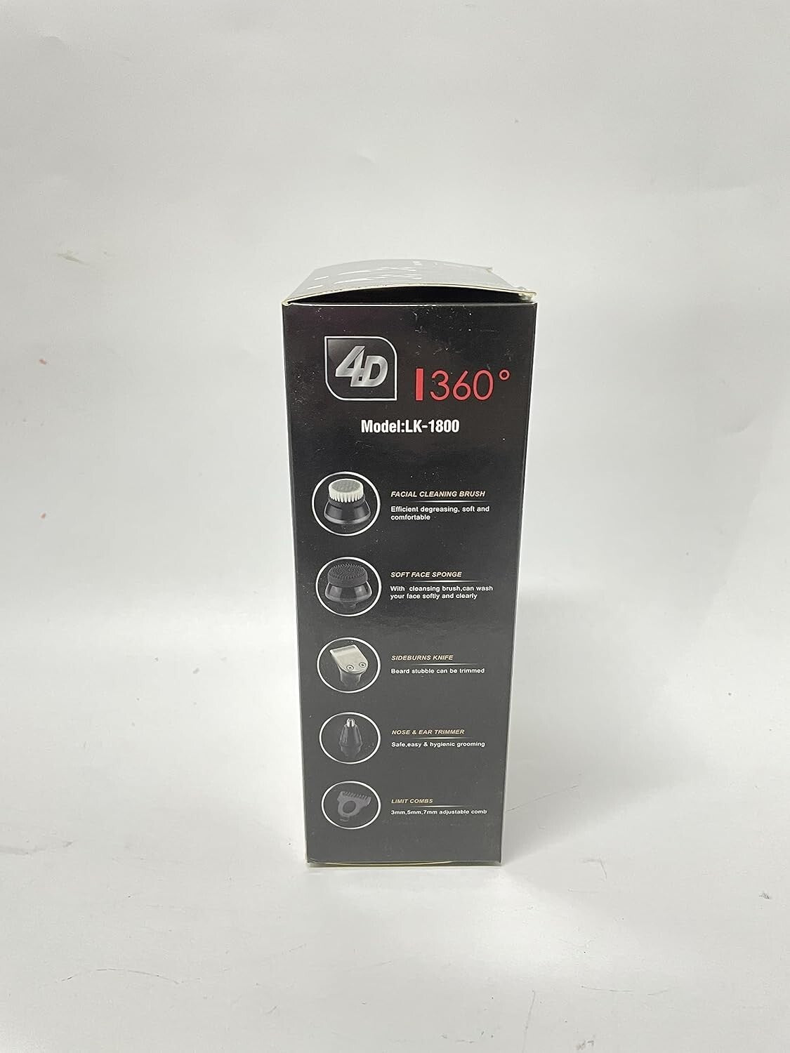 Rasoio elettrico da uomo,5 in 1, rasoio per il viso 4D con testina flottante