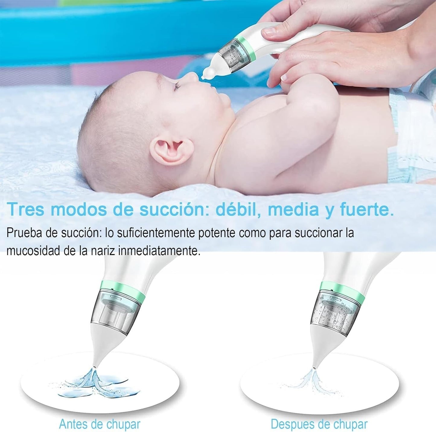Pulitore nasale elettrico per bambini, aspiratore di muco per bambini