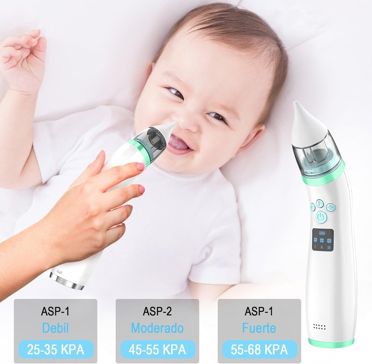 Pulitore nasale elettrico per bambini, aspiratore di muco per bambini