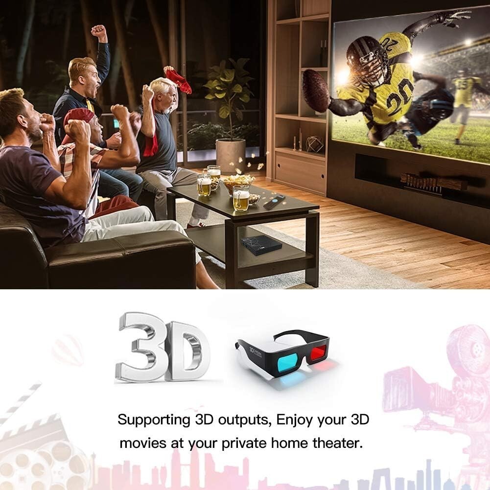 Android 9.0 TV BOX 2GB RAM/16GB ROM Support 2.4/5.0Ghz WiFi BT4.0 RK331 TUREWELL