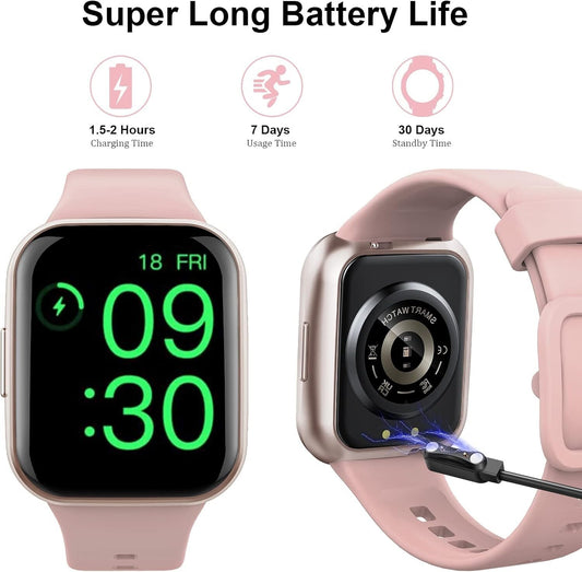 Jugeman Q23 Smartwatch Donna Rosa Orologio Fitness 1.69'' HD 25 Sportivo IP68