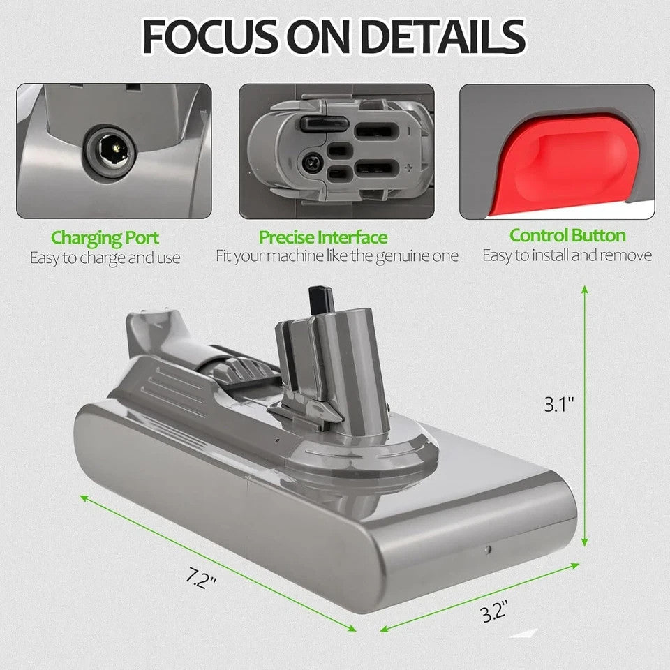 Batteria sostitutiva ad alta capacità V11 compatibile con Dyson V11 8000mah