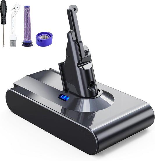 Batteria di ricambio V8 per aspirapolvere Dyson V8  con 2 Filtri