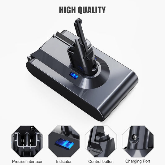 Batteria di ricambio V8 per aspirapolvere Dyson V8  con 2 Filtri