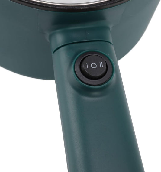 Pentola Elettrica, 1.8L 450W Mini Pentola Elettrica Verde Manico Lungo Antiadere