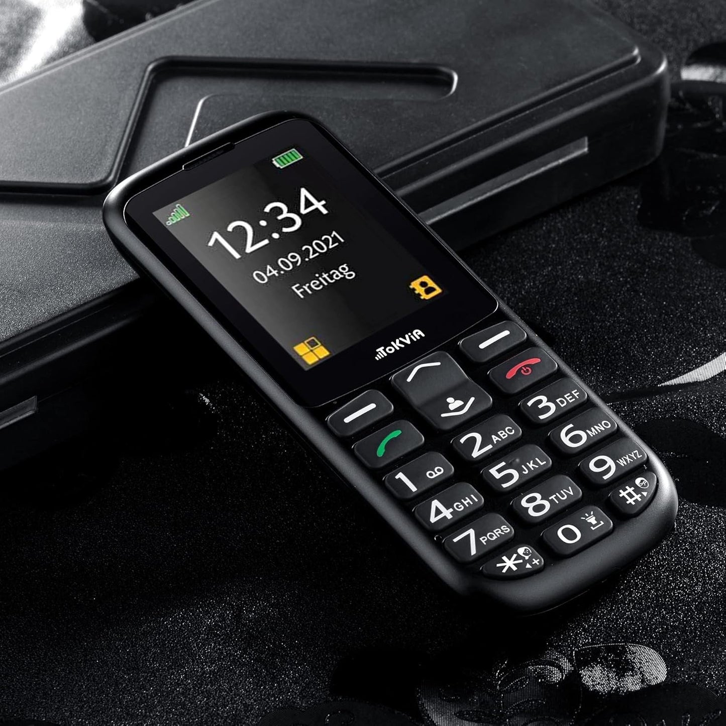 Telefono cellulare TOKVIA per anziani con pulsanti grandi Funzione SOS GSM