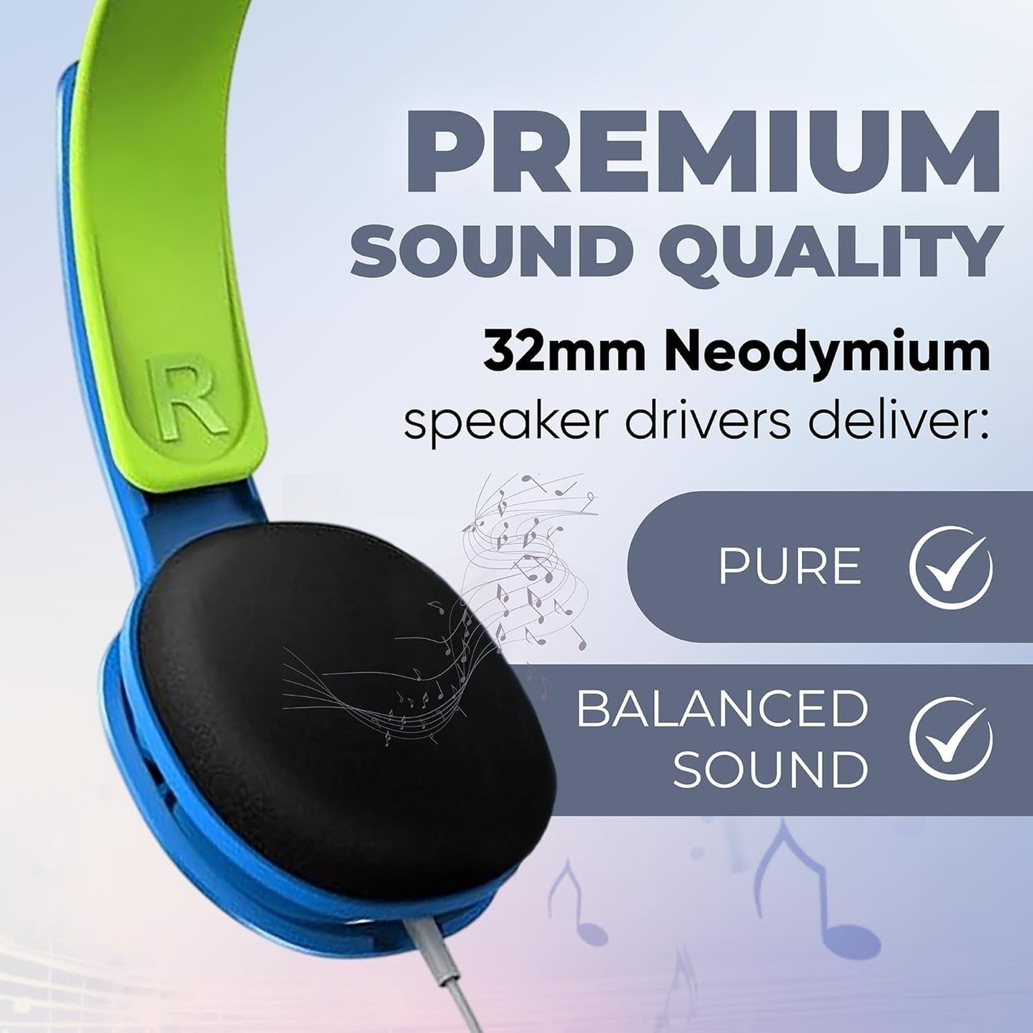 Cuffie sovraurali PHILIPS AUDIO Shk2000Bl/00 per bambini  limite di volume di 85