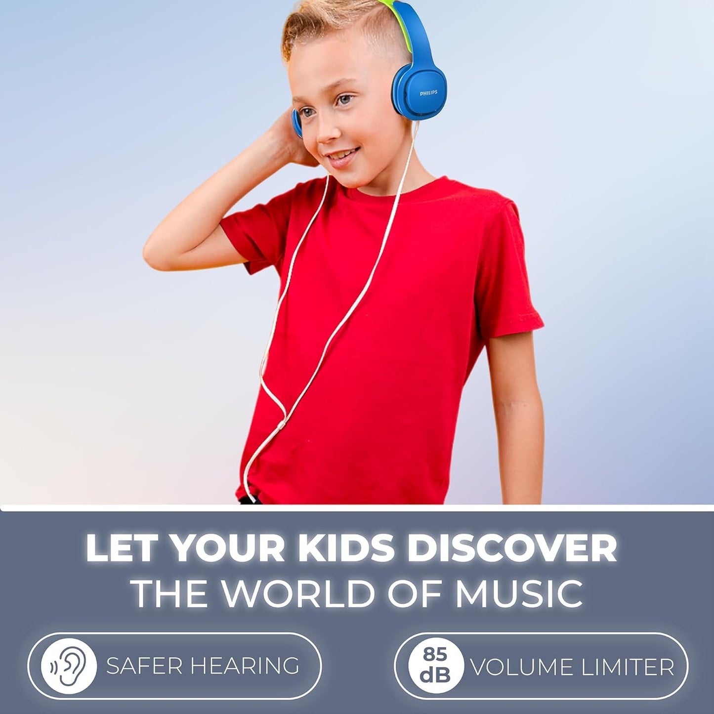 Cuffie sovraurali PHILIPS AUDIO Shk2000Bl/00 per bambini  limite di volume di 85