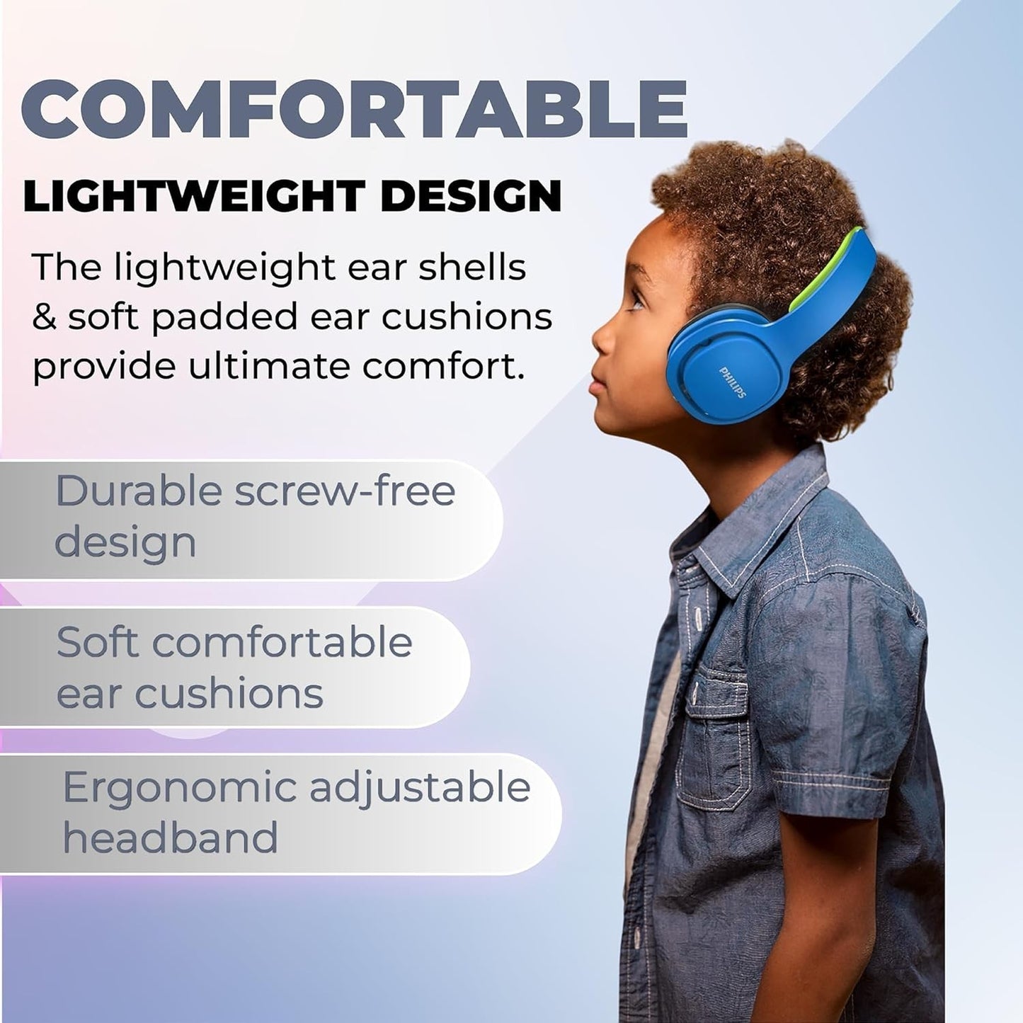 Cuffie sovraurali PHILIPS AUDIO Shk2000Bl/00 per bambini  limite di volume di 85