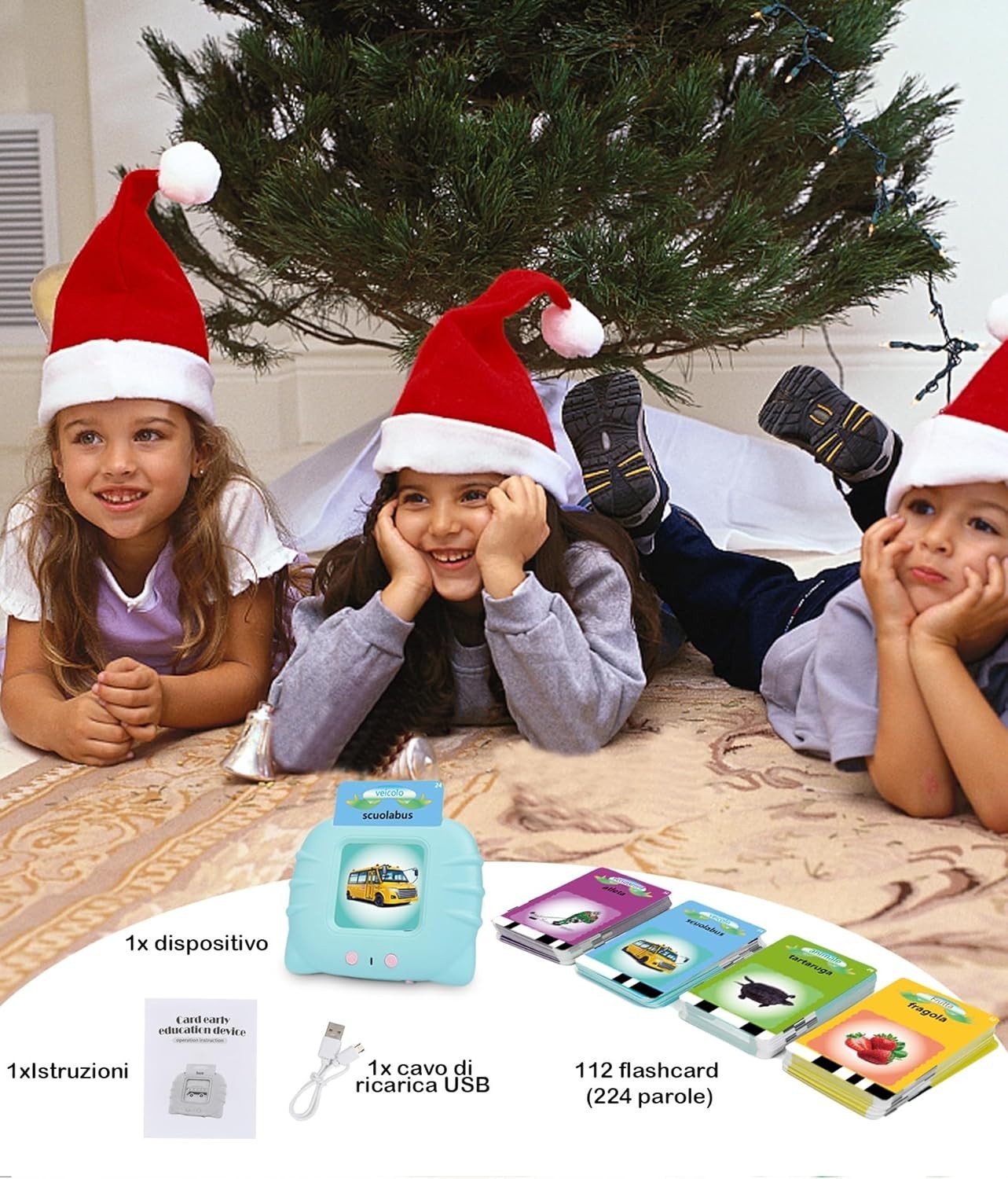 Schede didattiche parlanti  giocattoli per bambini da 1 a 12 anni 224 parole
