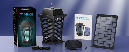 Zapper solare per insetti 4500V elettrico per zanzare mosche e moscerini PALONE