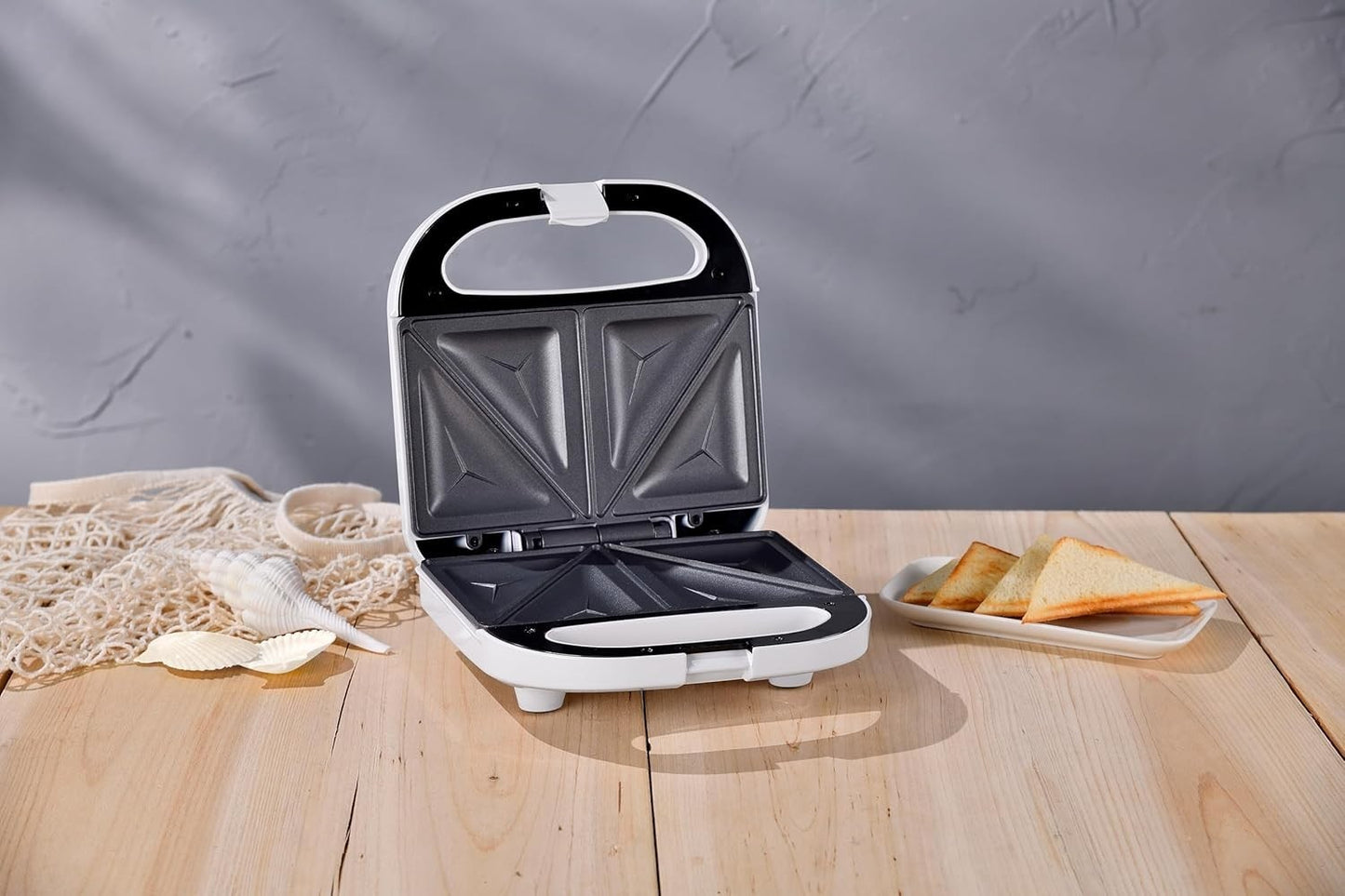 Piastra Sandwich Maker Rivestimento antiaderente Manico freddo BERGNER 750 Watt