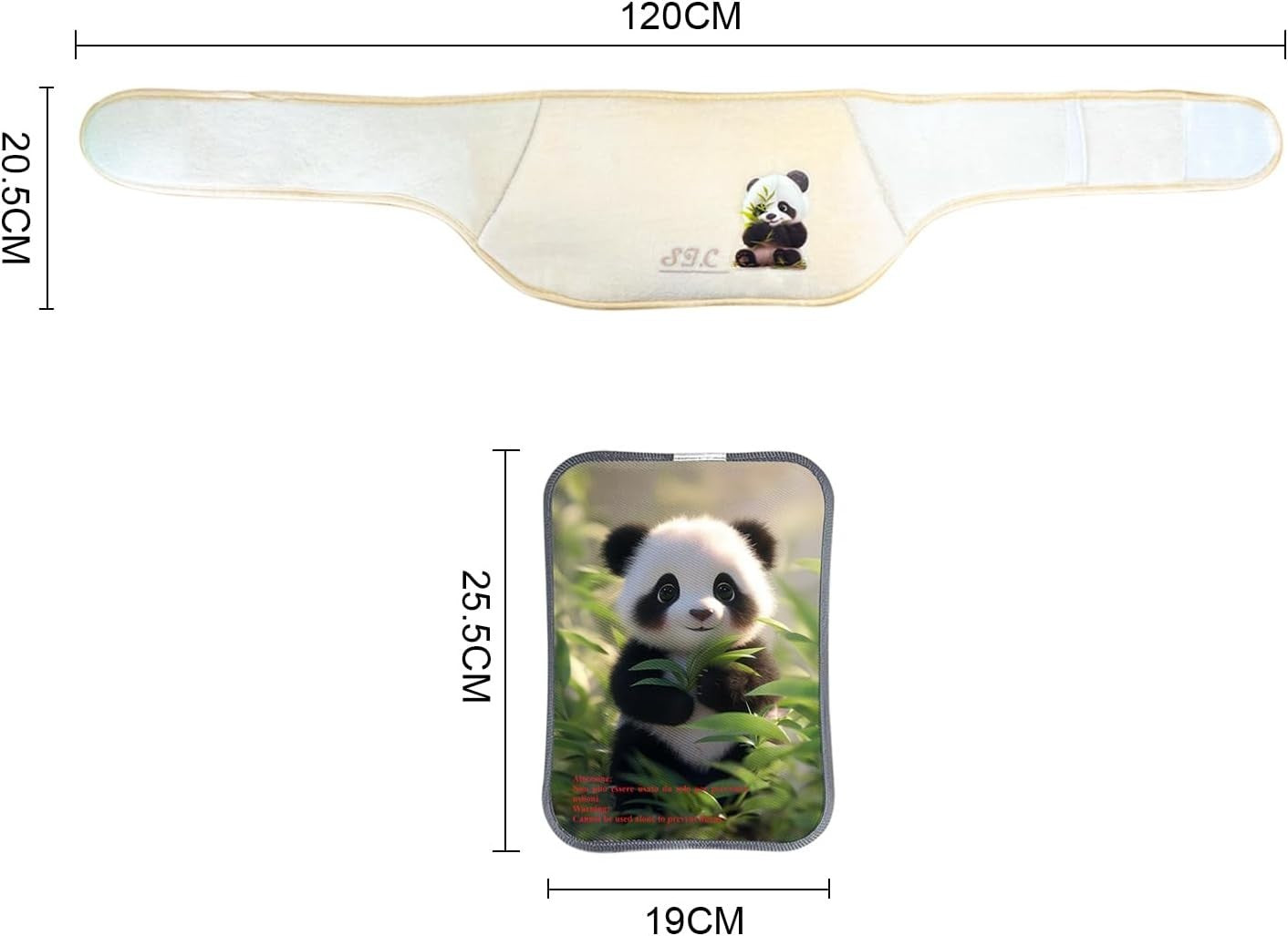 Borsa dell'acqua calda elettrica in peluche da 500 W, rimovibile e lavabile.