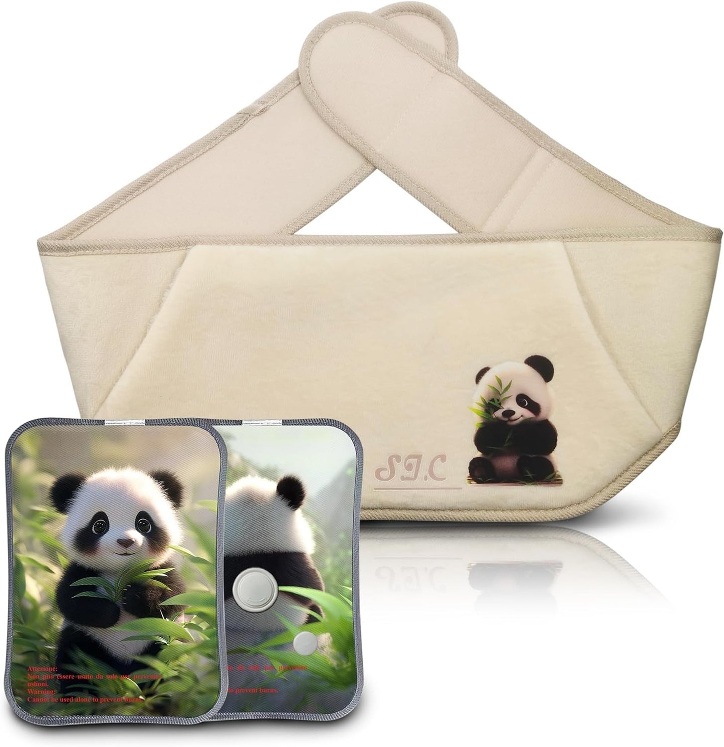 Borsa dell'acqua calda elettrica in peluche da 500 W, rimovibile e lavabile.