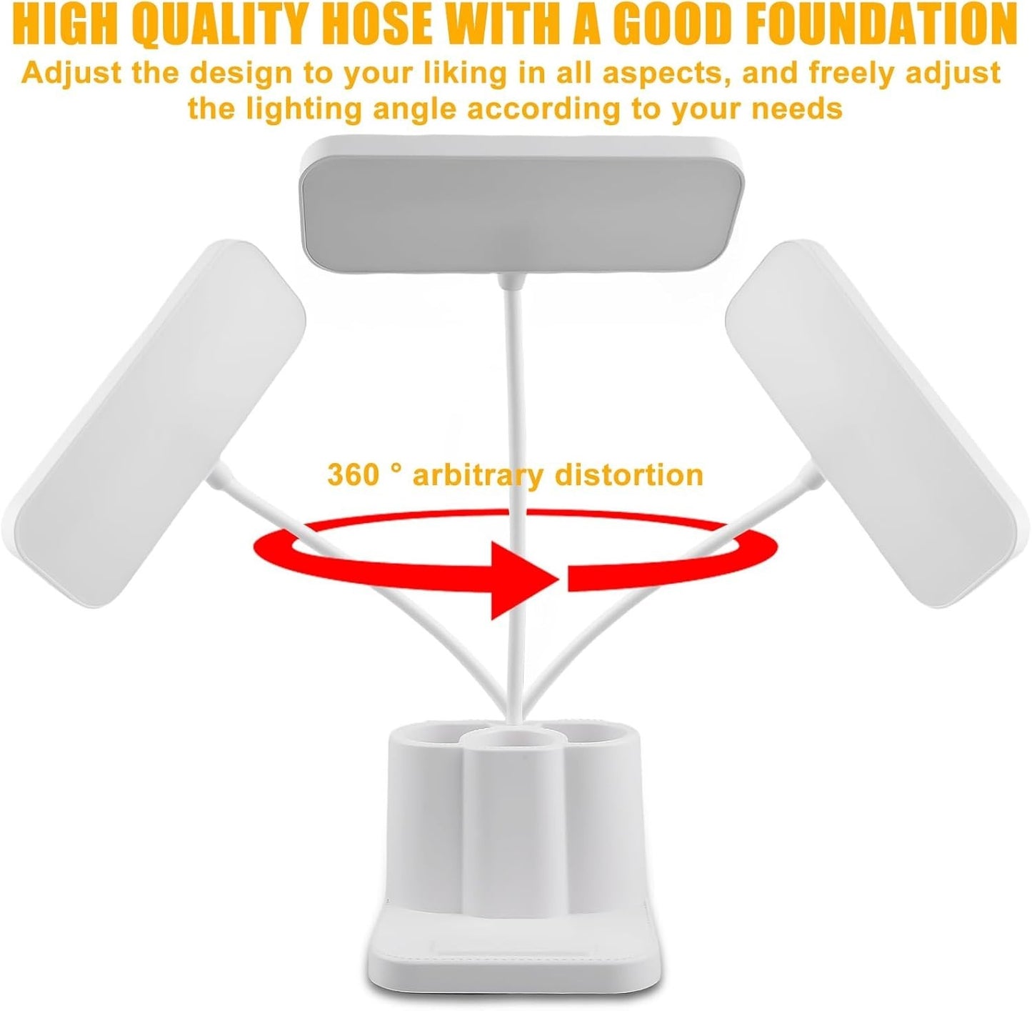 Lampada da scrivania tavolo 3 modalità a LED dimmerabile portapenne ricaricabile