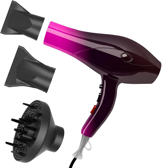 Asciugacapelli Jooayou 3000 W diffusore professionale 3 temperature e 2 velocità