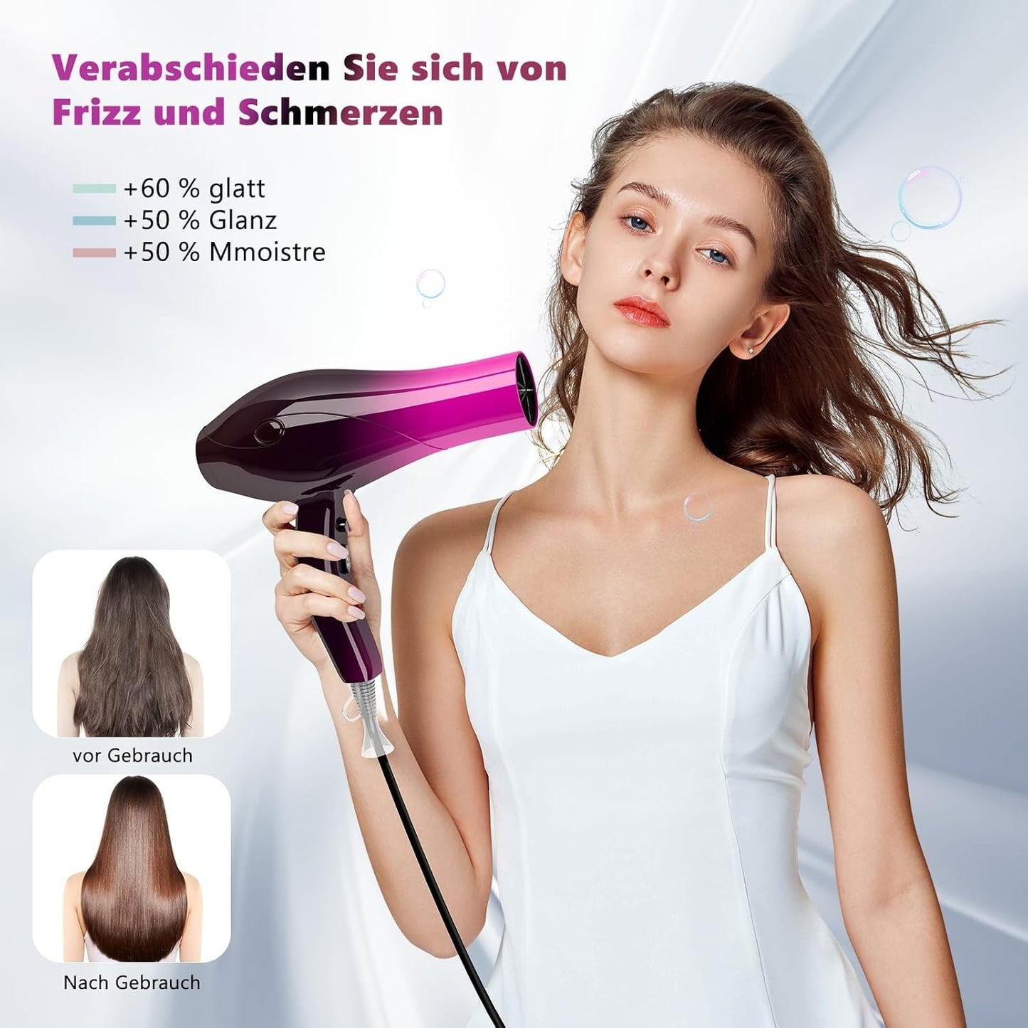 Asciugacapelli Jooayou 3000 W diffusore professionale 3 temperature e 2 velocità