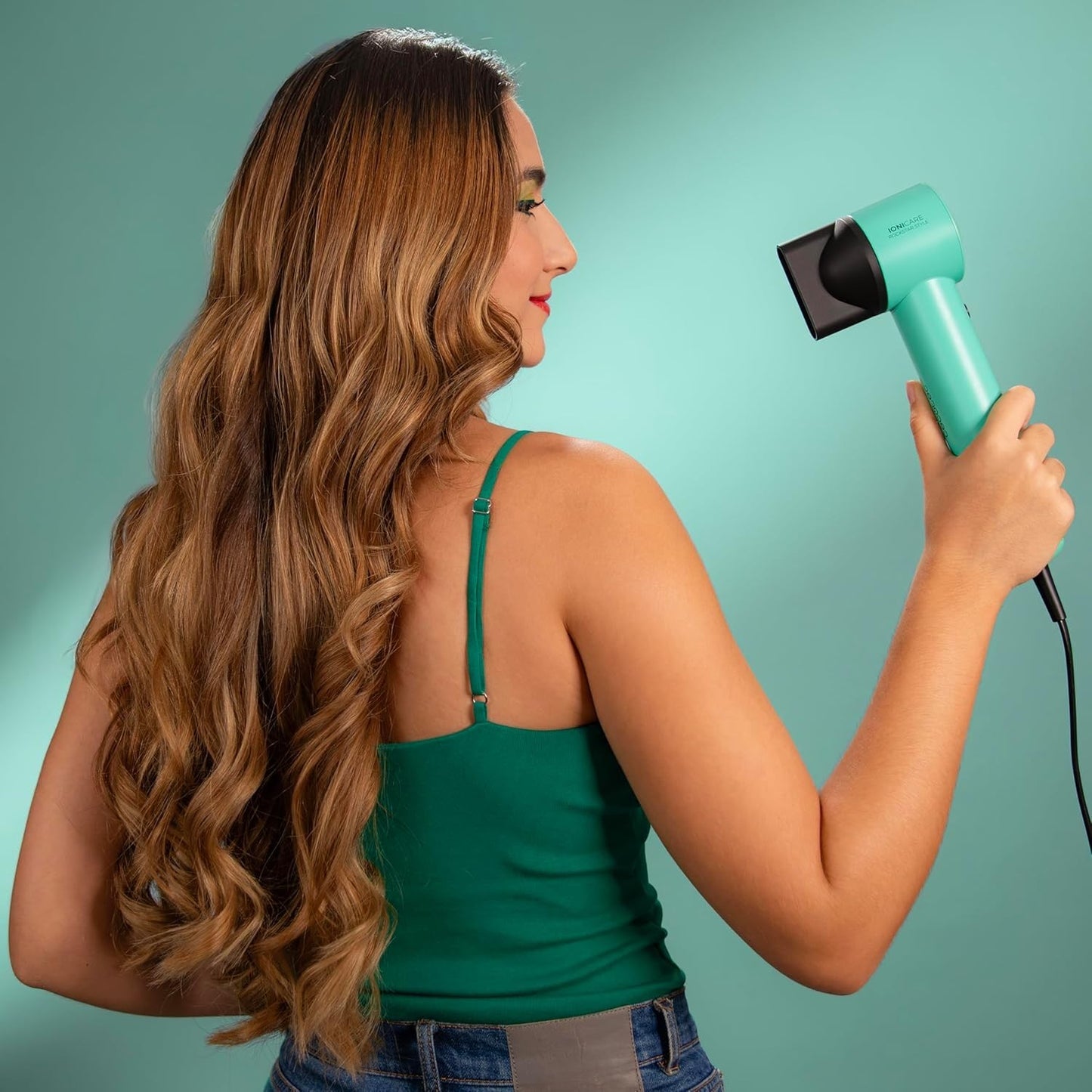 Asciugacapelli Cecotec Ionicare Rockstar Style Green, compatto e leggero, 1500 W