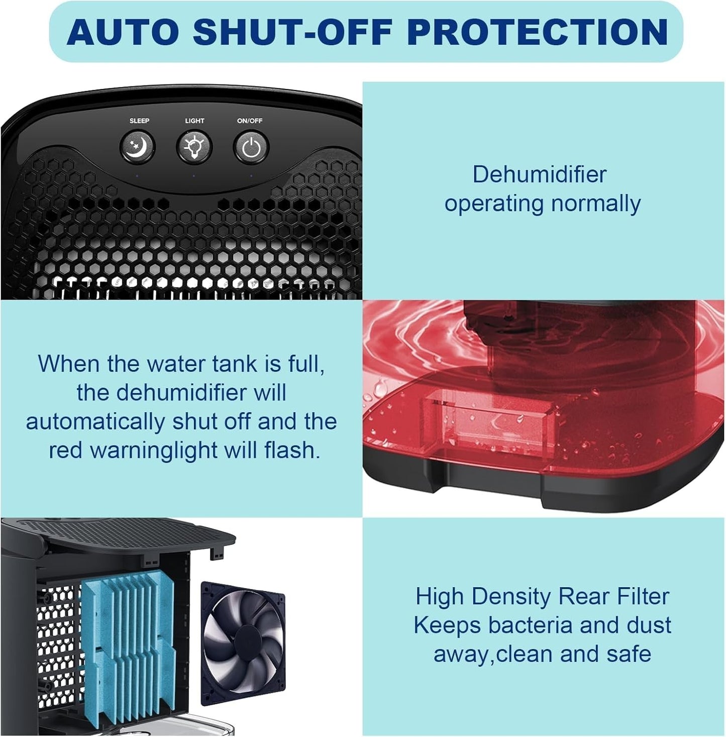 Deumidificatore Powate H2102 1000ml Nero Elettrico Automatico Ultra Silenzioso