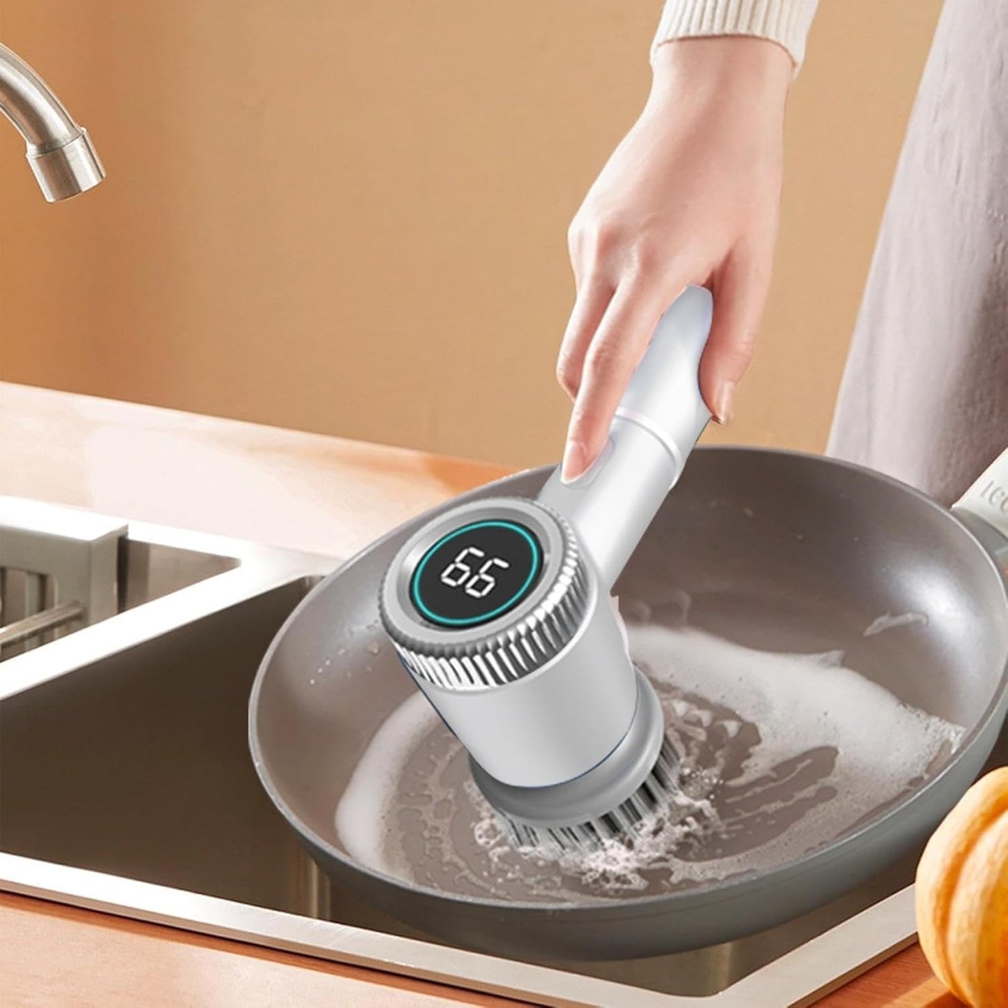 Spazzola rotante per la pulizia 5 spazzole per la pulizia sostituibili senza fil