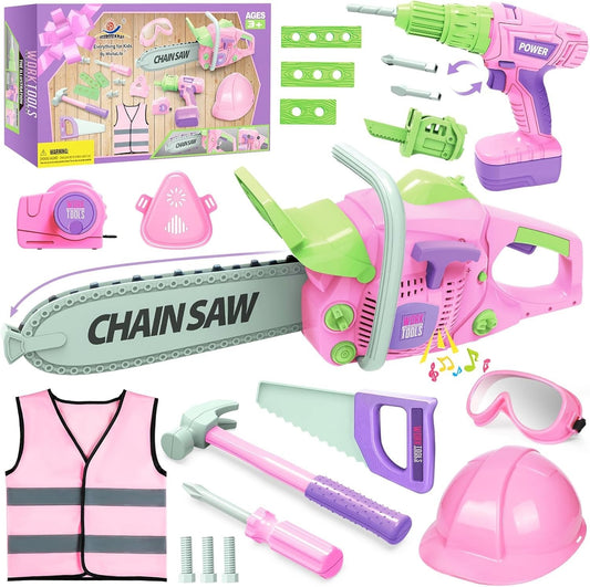 Set di attrezzi per bambini attrezzi giocattolo per giochi di finzione utensili