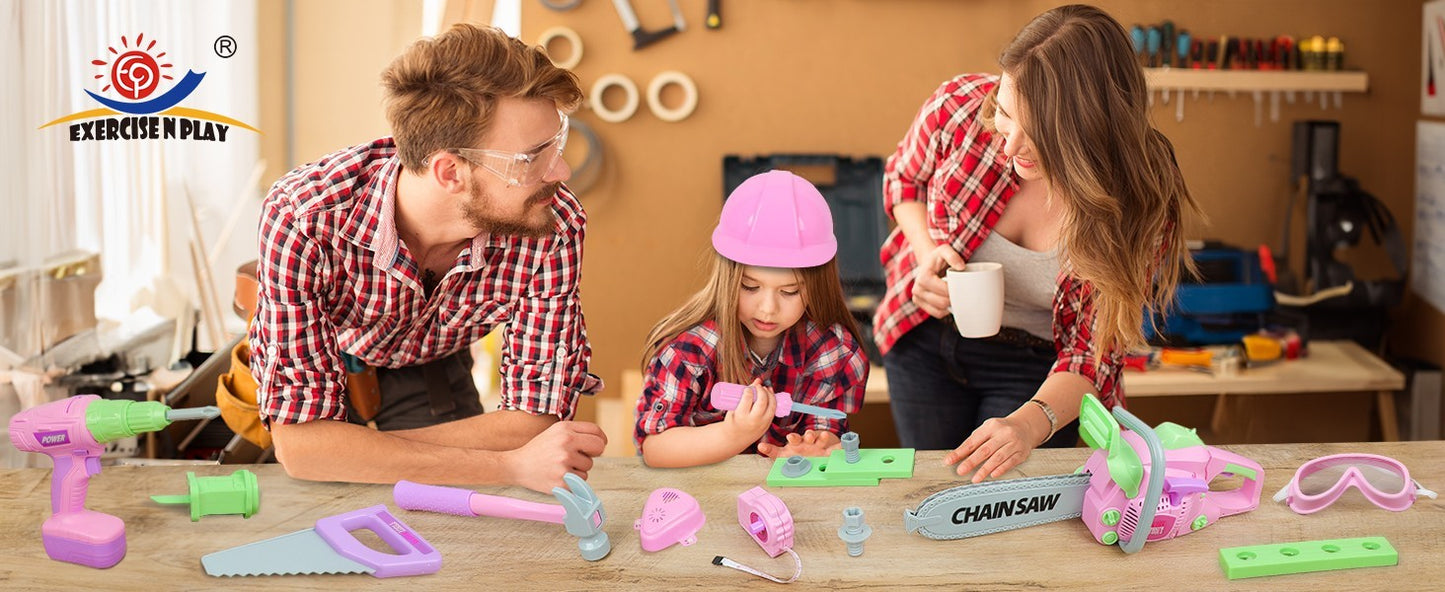 Set di attrezzi per bambini attrezzi giocattolo per giochi di finzione utensili