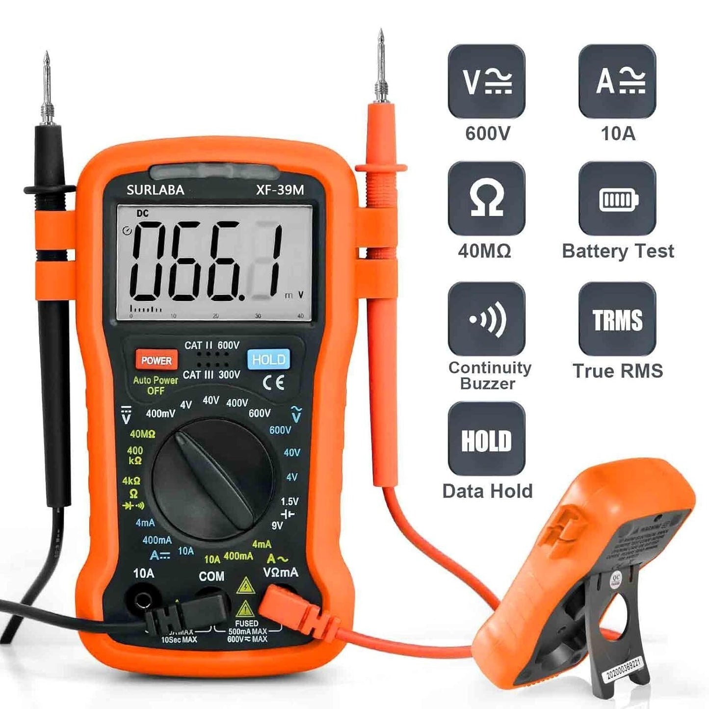 Multimetro digitale intelligente 400 V CA CC 4000 punti TRMS