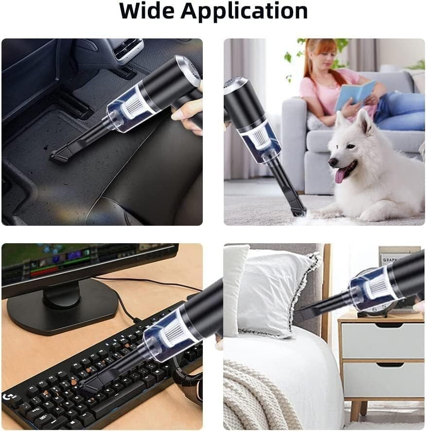 WHJC Mini Aspirabriciole Senza Fili 9000Pa Ricaricabile Portatile Leggero