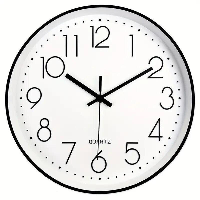 Orologio da parete al quarzo moderno da 12 pollici numeri arabi silenzioso