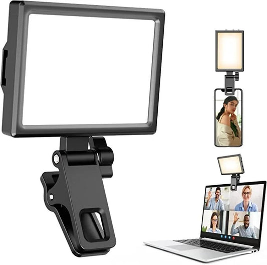 Ring Light per laptop luce videoconferenza con treppiede USB ricaricabile