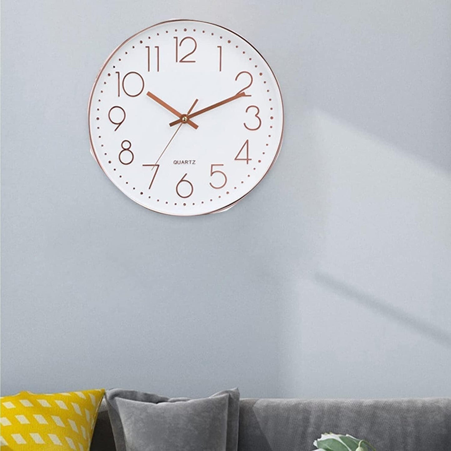 Orologio da parete al quarzo moderno da 12 pollici numeri arabi silenzioso