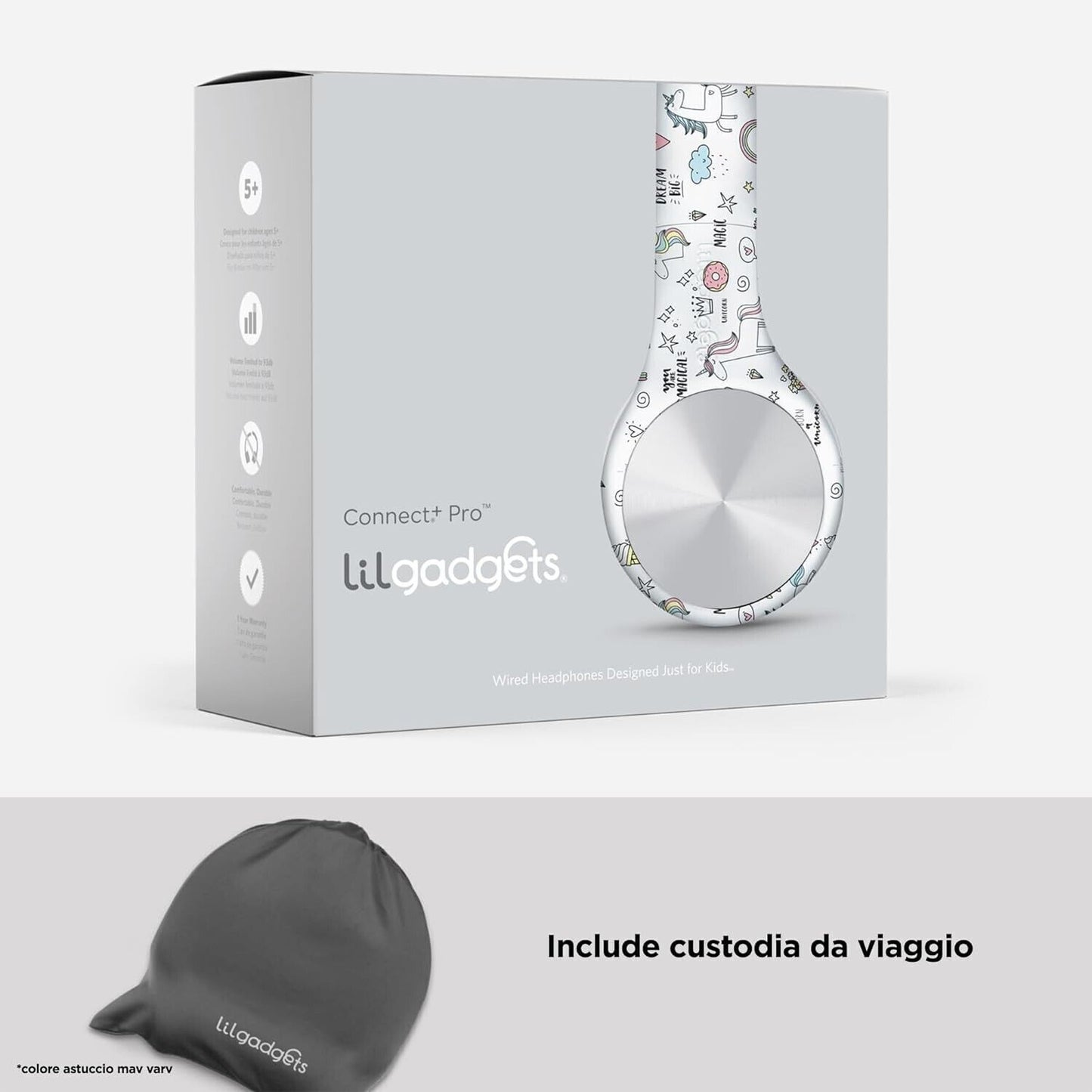 Lilgadgets Connect+Pro Cuffie per ragazze per la scuola - Progettate pensando